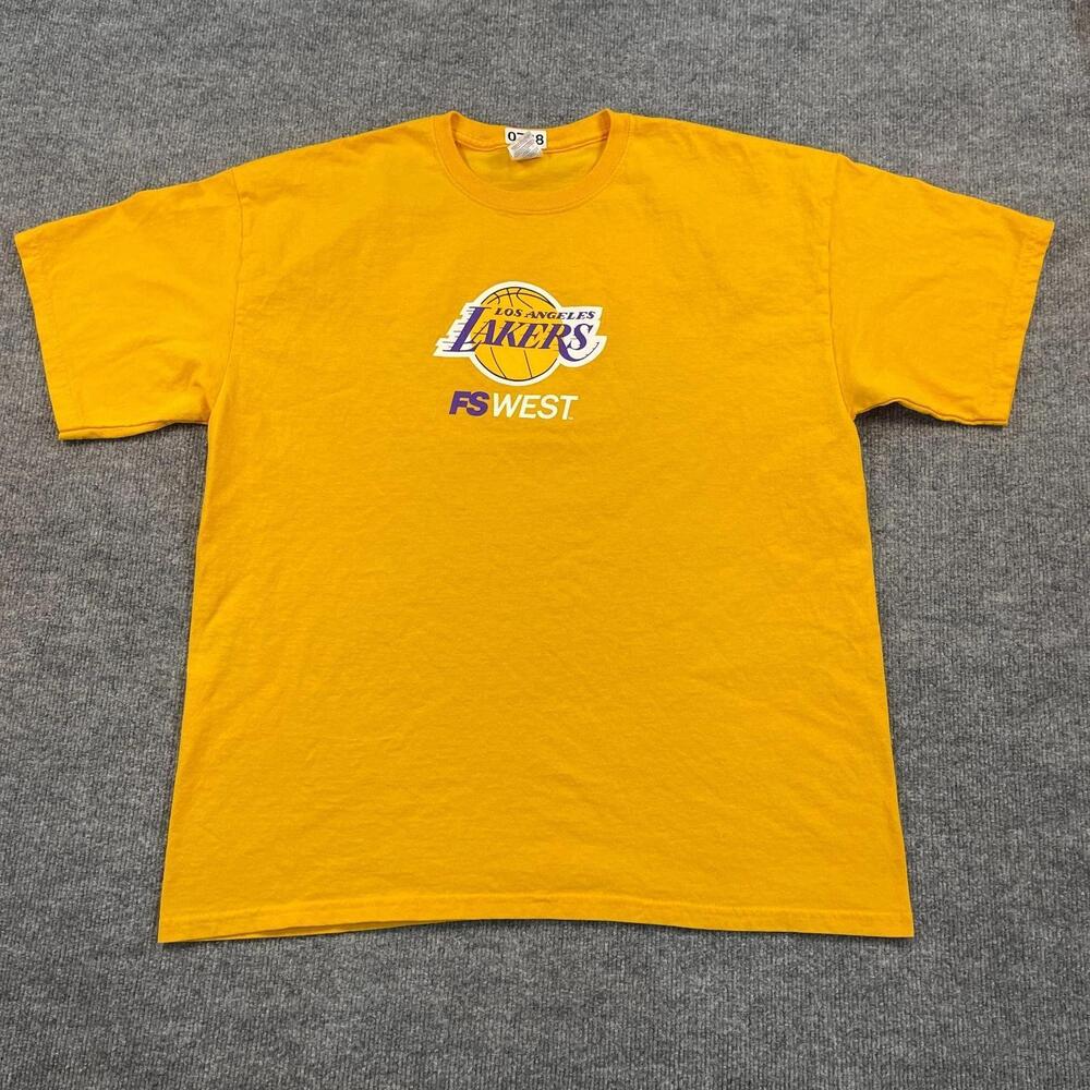 90S Los-Angeles Lakers Fs West Shirt Xl 24X28 Jack In The Box Tacos